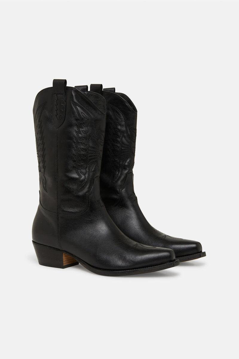 Lisa Embroidered Ranger Boots