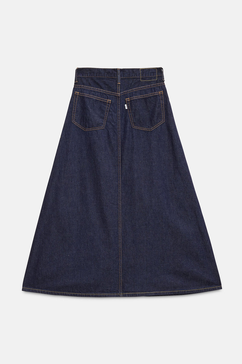 5 Pockets Denim Maxi Skirt