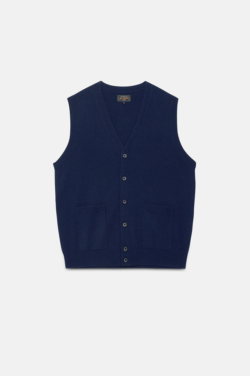 Button Knit Vest Solid