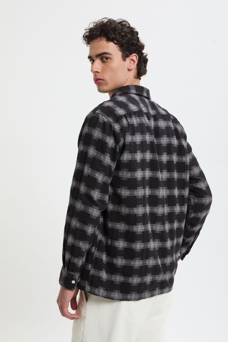 Open Collar Brushed Satin