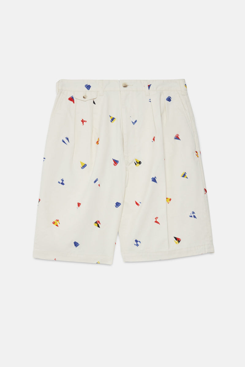 Shorts With Embroidery On Print