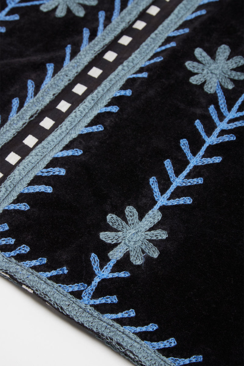 Long Velvet Embroidery Jacket