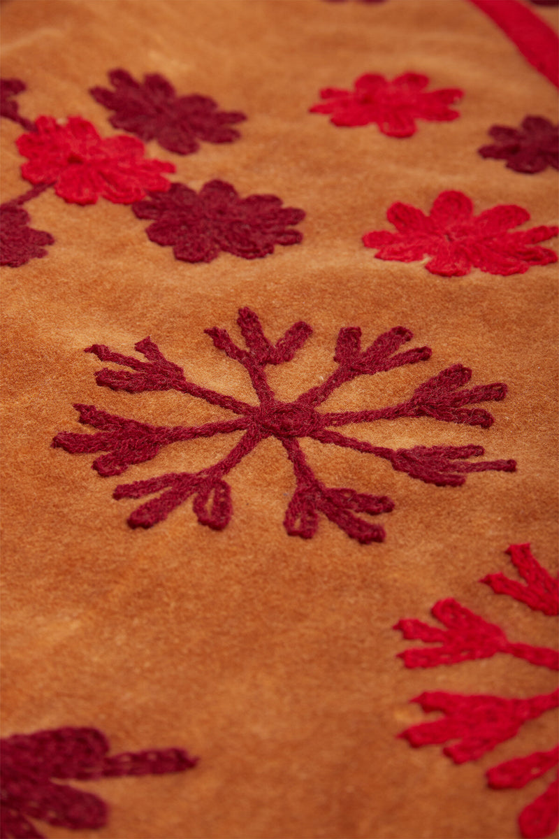 Long Velvet Embroidery Jacket