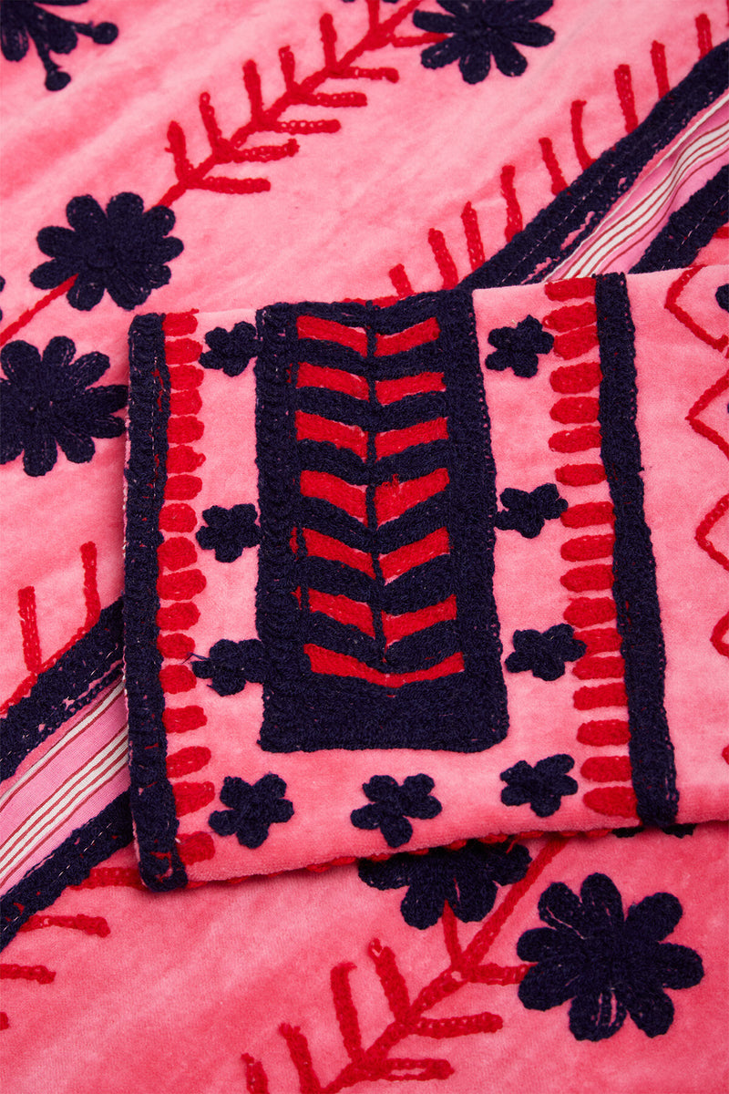 Long Velvet Embroidery Jacket