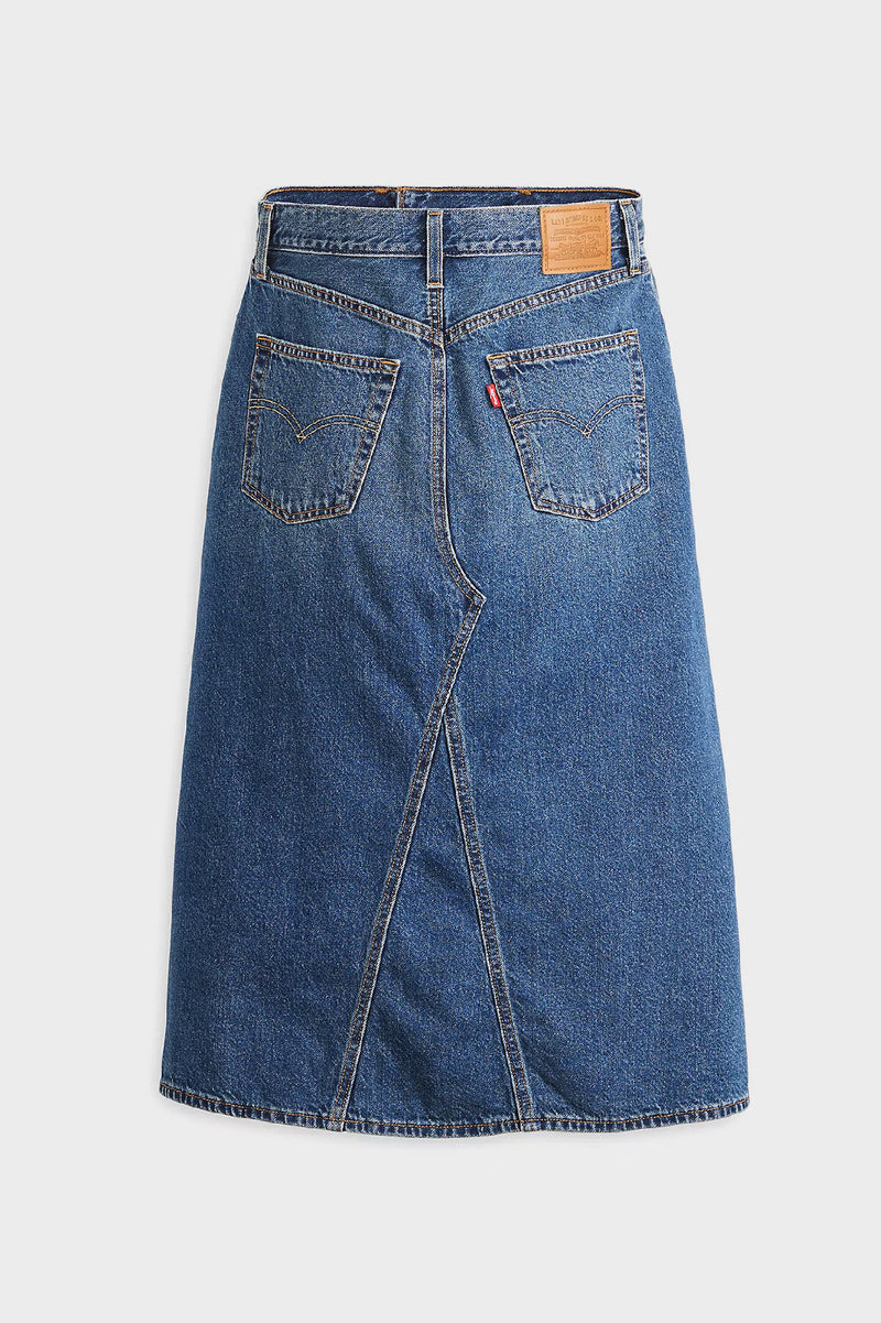 Hr A-Line Decon Denim Skirt