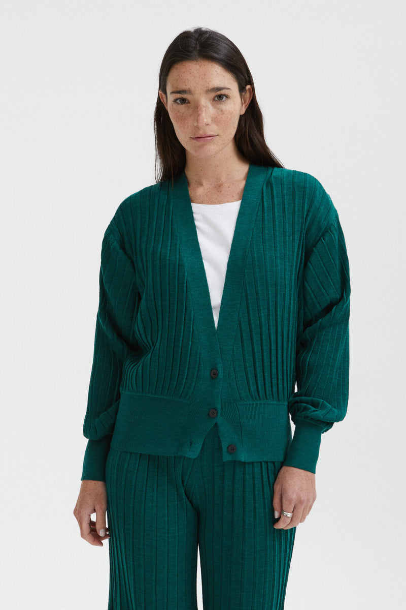 Pleated Cardigan