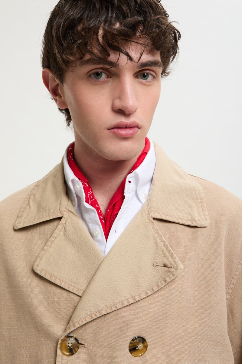 Canvas Garment Dyed Peacoat