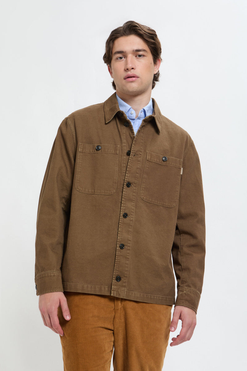 Garment-Dyed Canvas Overshirt