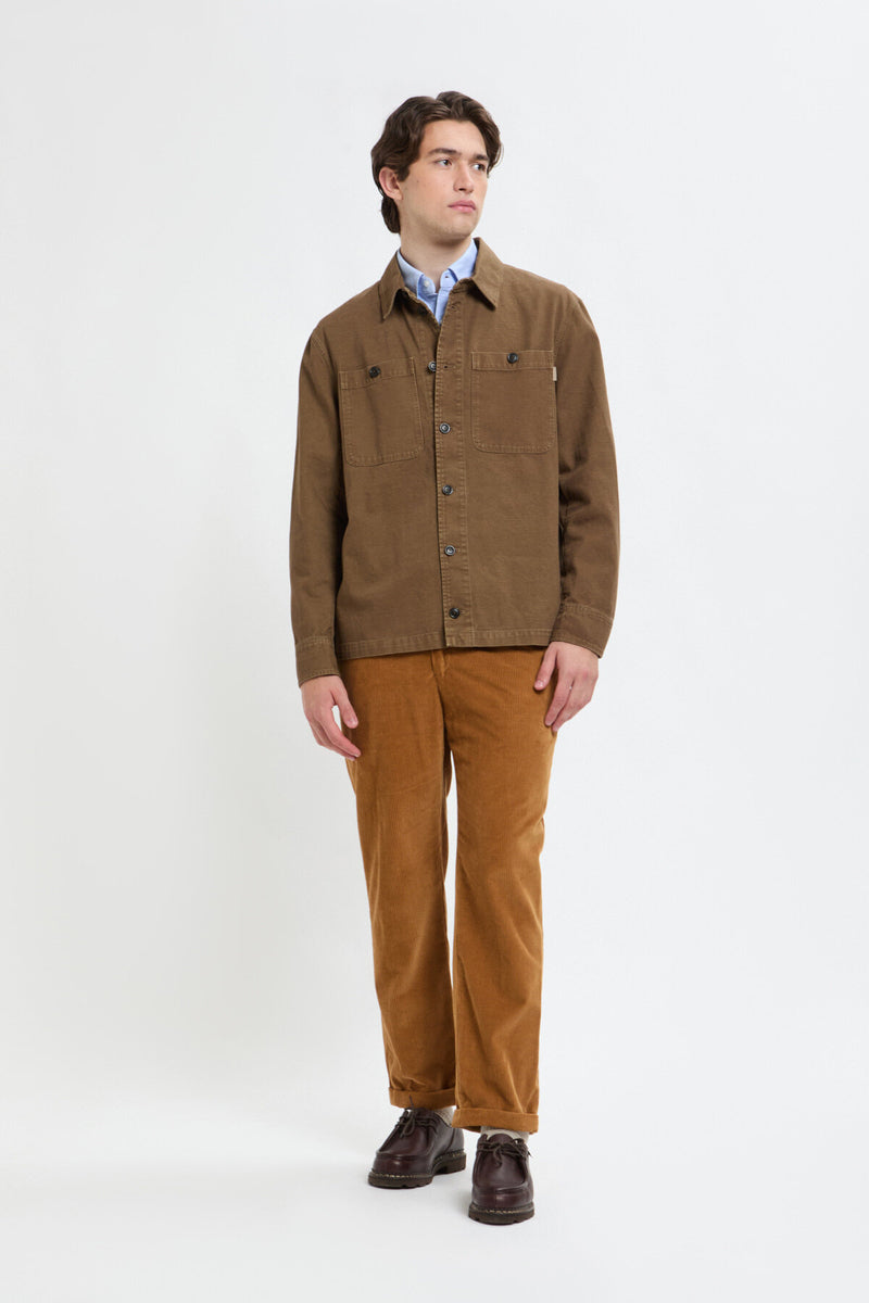 Garment-Dyed Canvas Overshirt