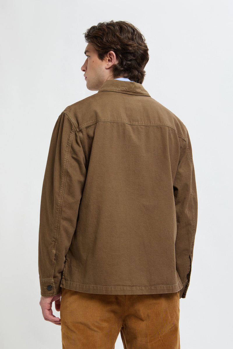 Garment-Dyed Canvas Overshirt