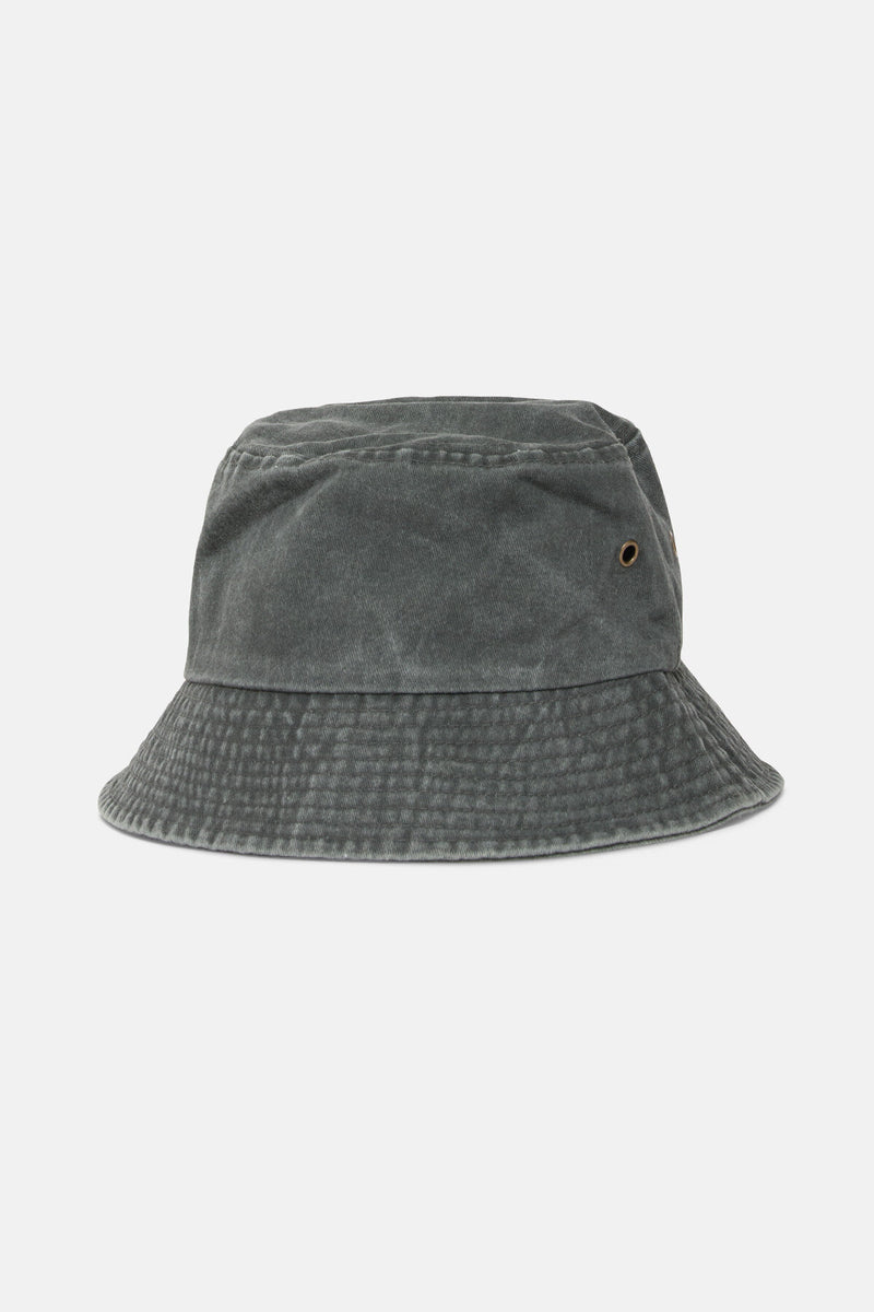 Bucket hat with hand-embroidered wild flowers