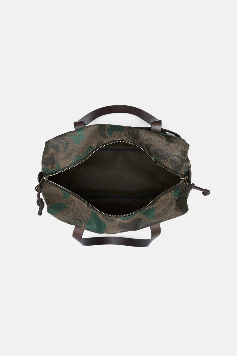 WAXED RUGGED TWILL TOTE BAG WITH ZIPPER