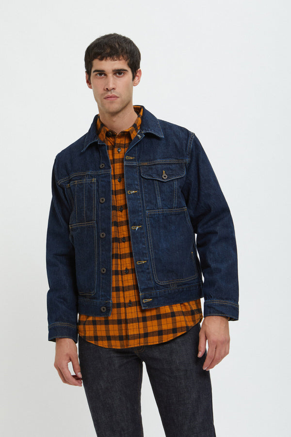 UNLINED DENIM SHORT CRUISER JACKET