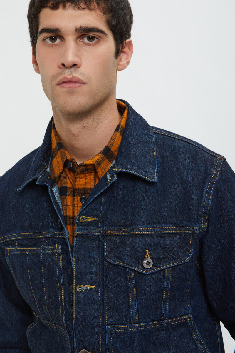 UNLINED DENIM SHORT CRUISER JACKET