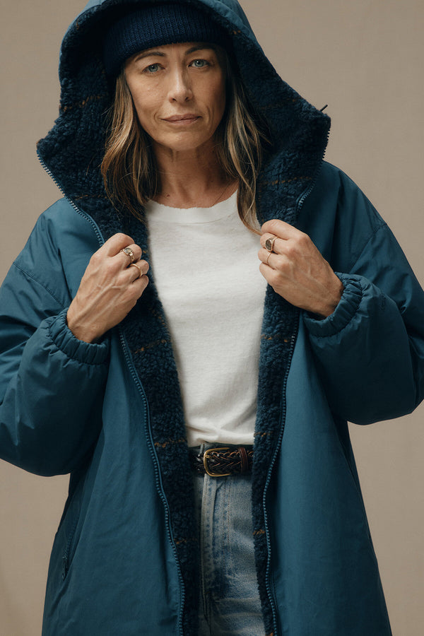 WOMEN’S REVERSIBLE WOOLY FLEECE COAT