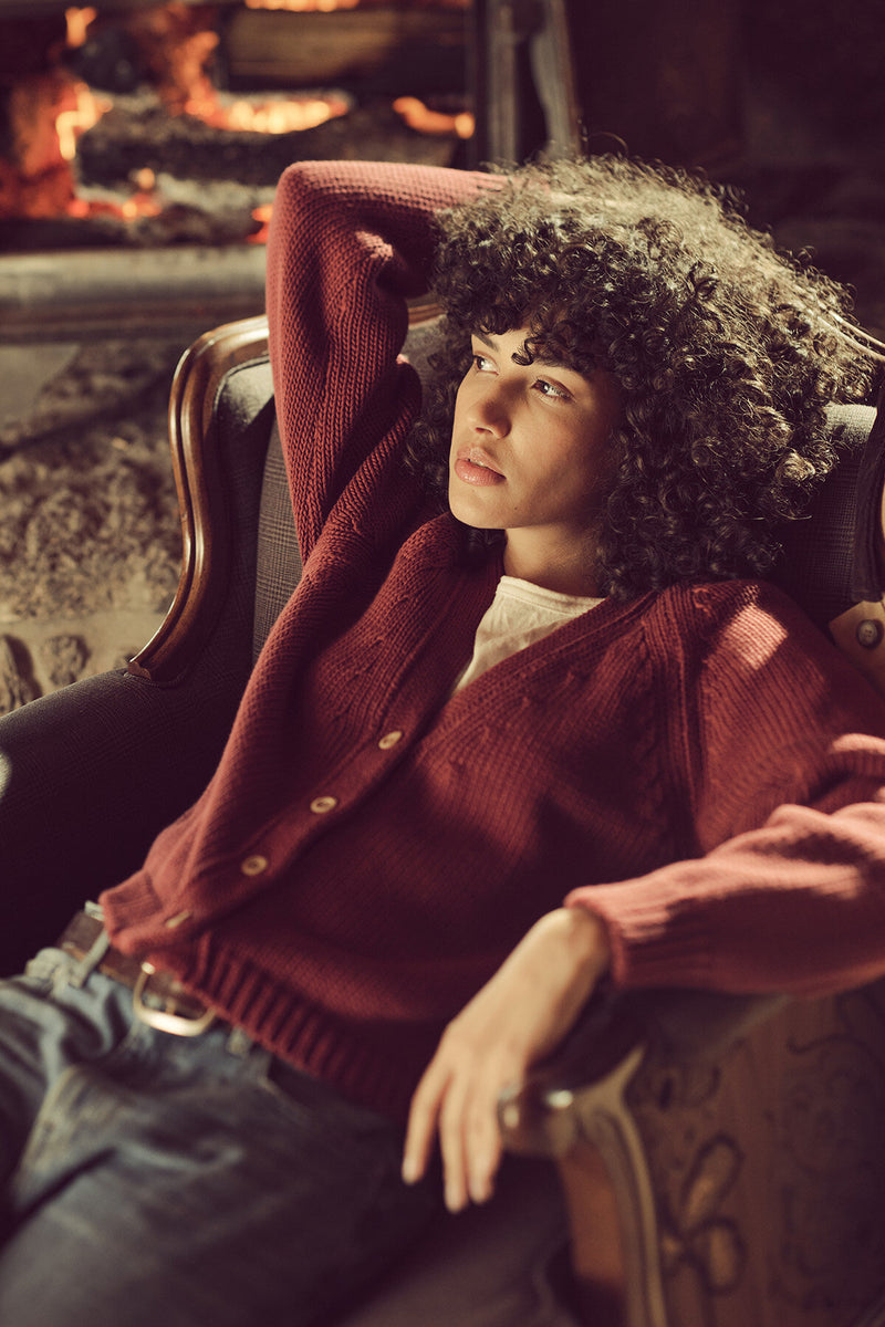 WOMEN'S RUSTIC COTTON CARDIGAN