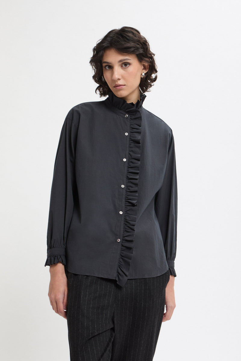 Ruffle Collar Shirt