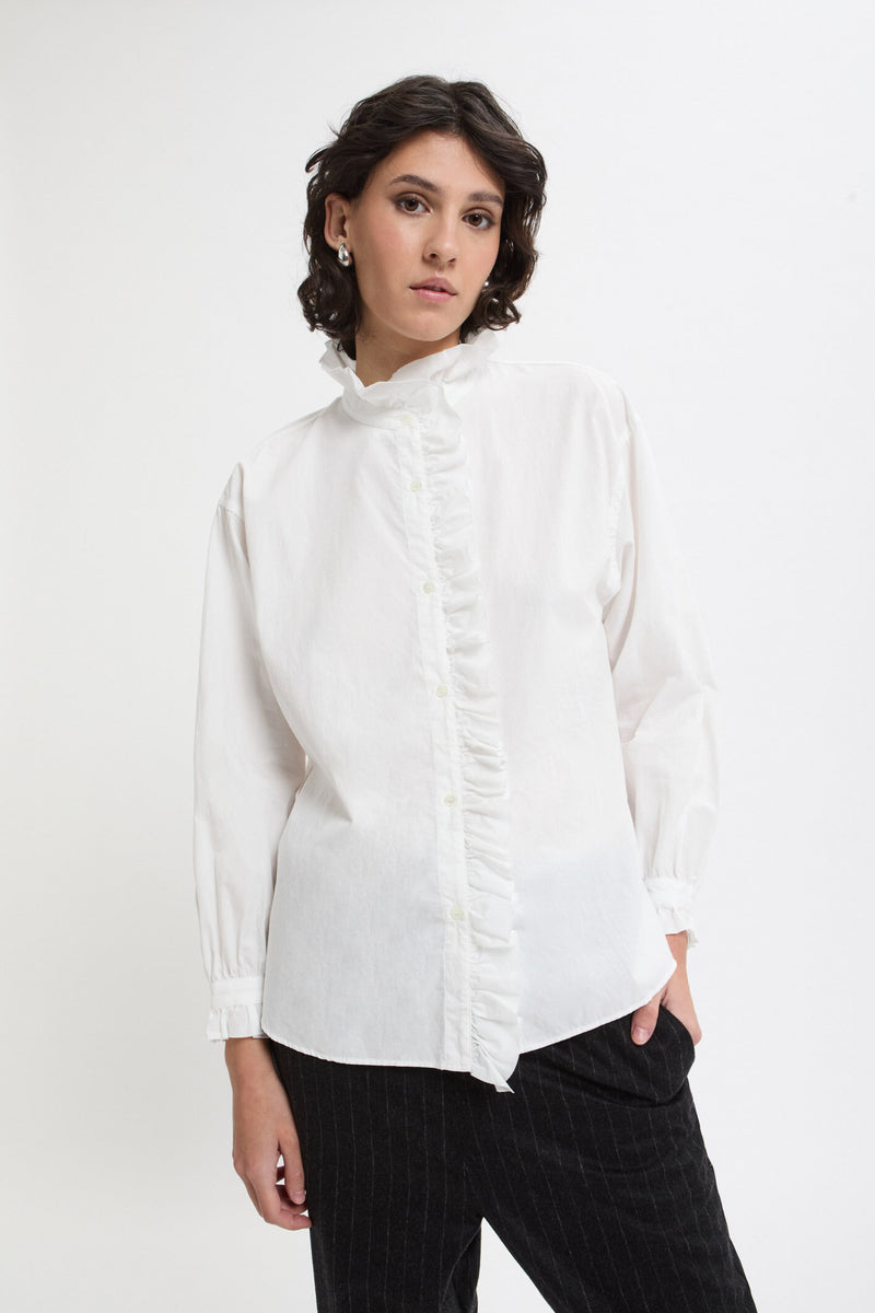 Ruffle Collar Shirt
