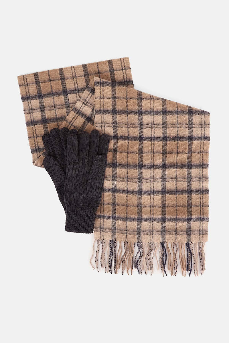 Wool Tartan Scarf & Glove