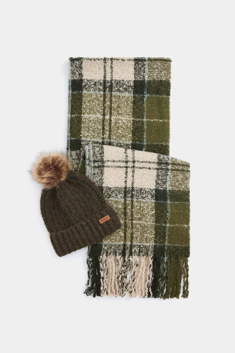 Saltburn Beanie And Tartan Scarf Gift Set