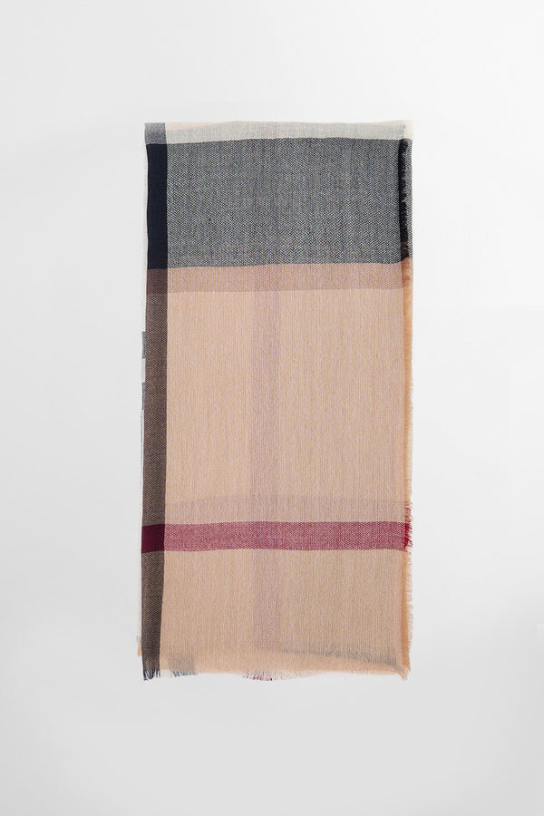 Saffron Tartan Lambswool Scarf