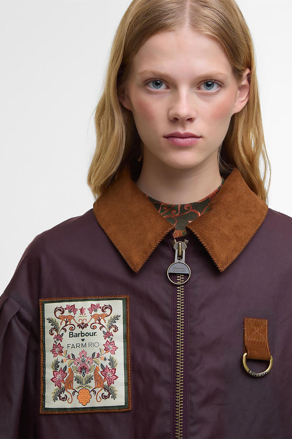 Barbour x FARM Rio Thais Waxed Jacket