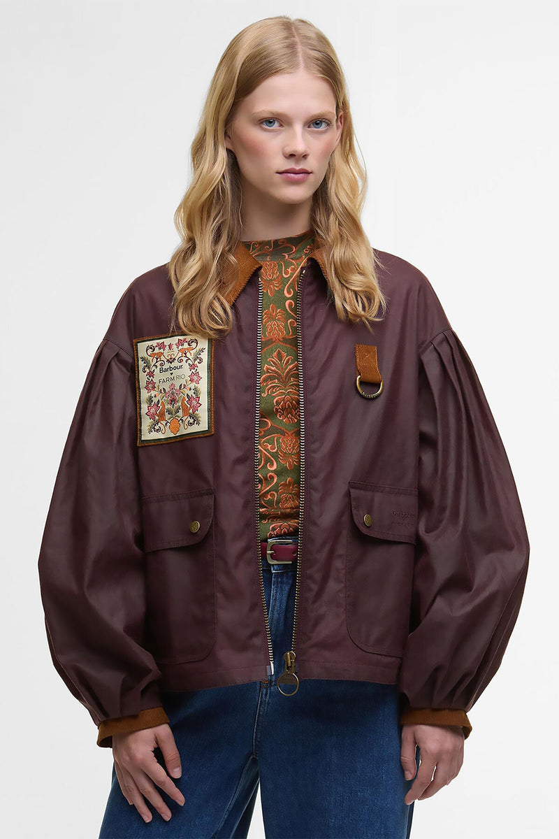 Barbour x FARM Rio Thais Waxed Jacket