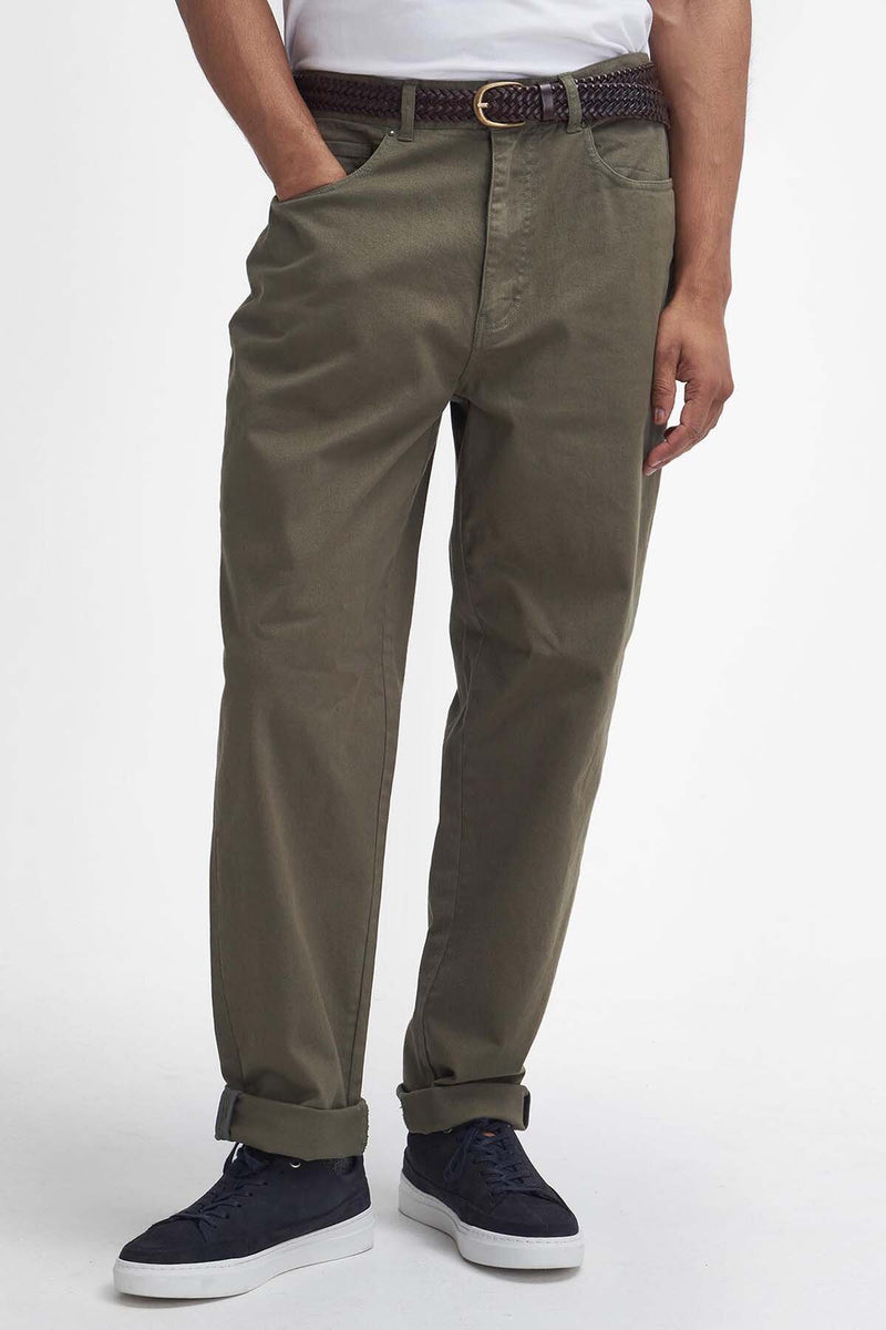 Washed Stretch Regular Trousers