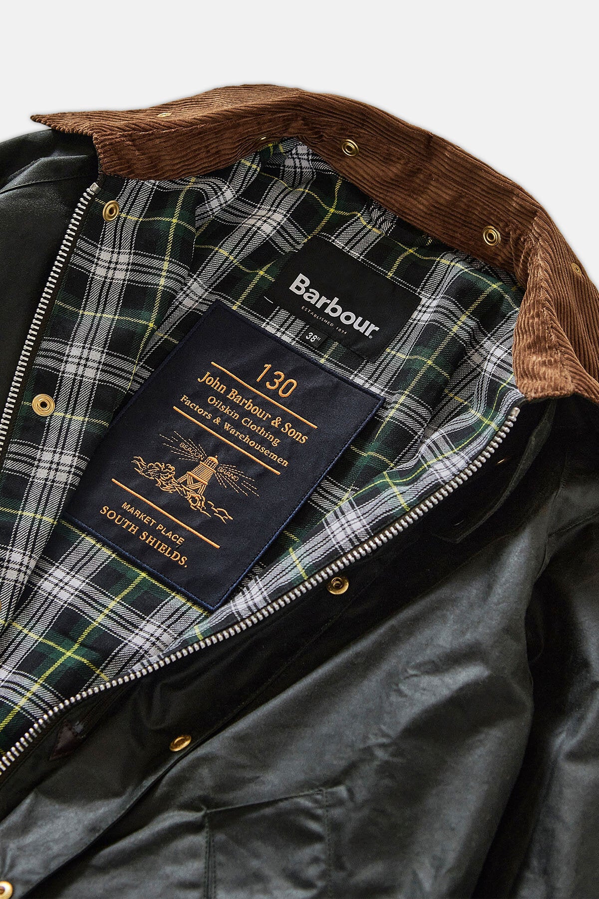 Barbour 130th Anniversary Transport Waxed Jacket Sage by Barbour