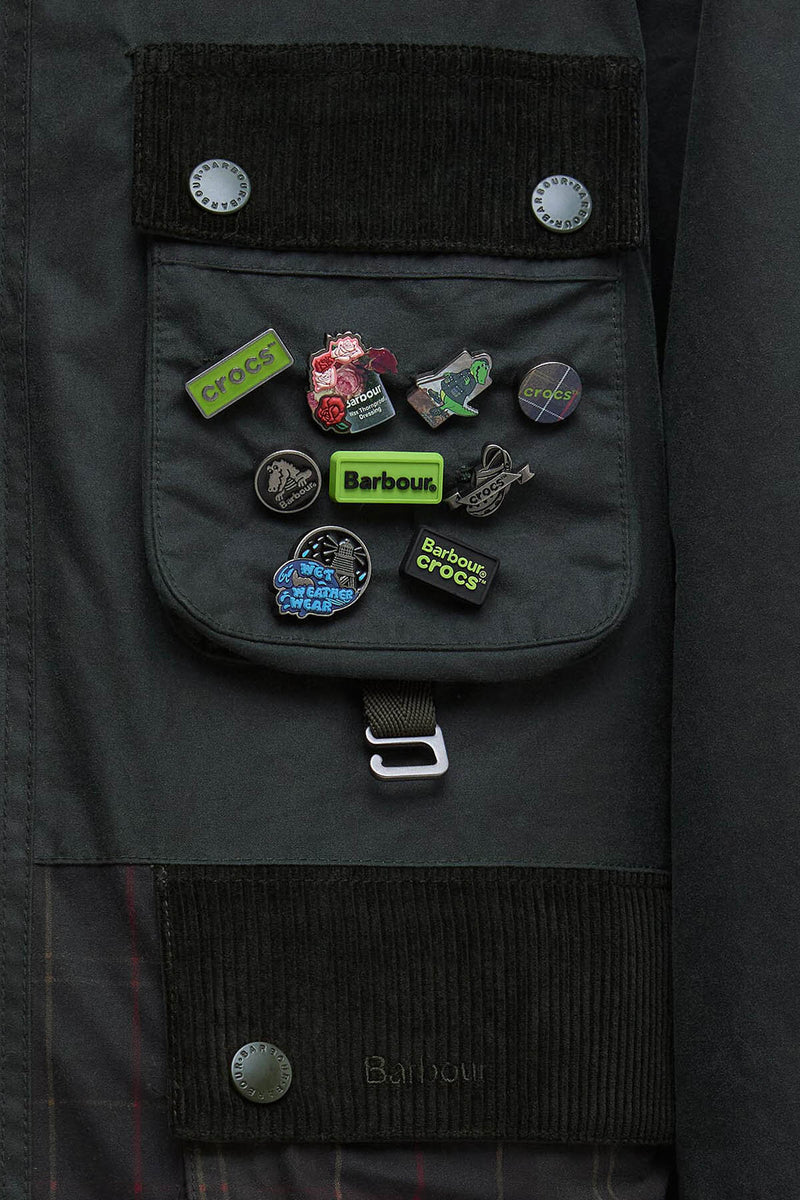 Barbour x Crocs Oversized Bedale Waxed Jacket