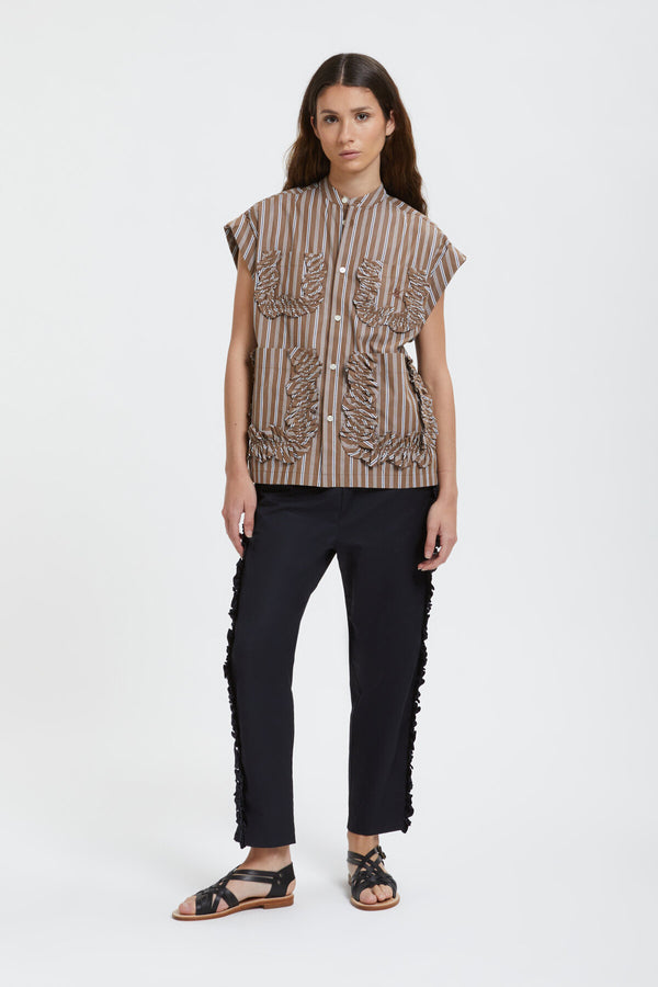 Typewriter Frill Shirt