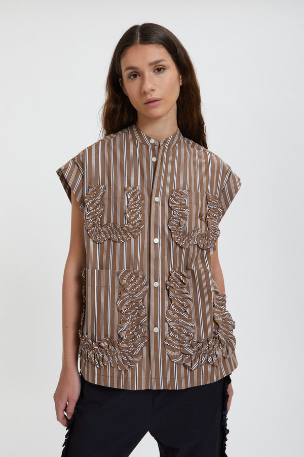 Typewriter Frill Shirt