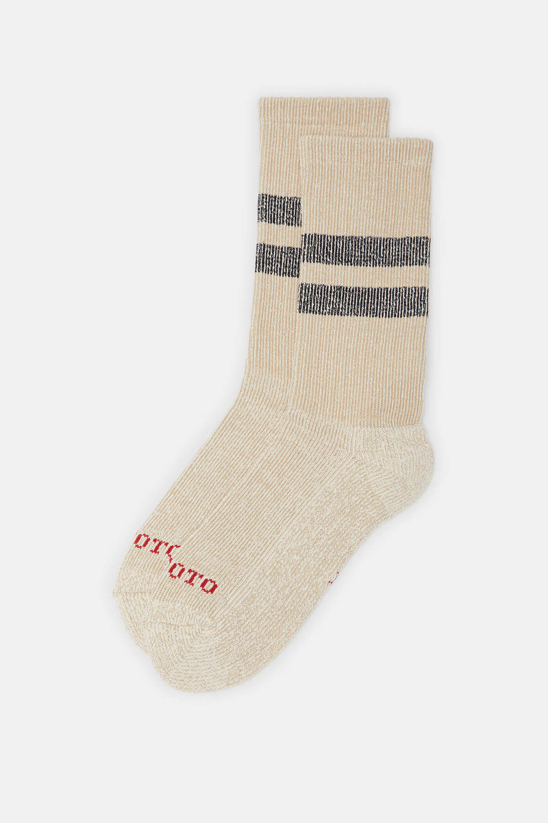 Pile stripe marl socks