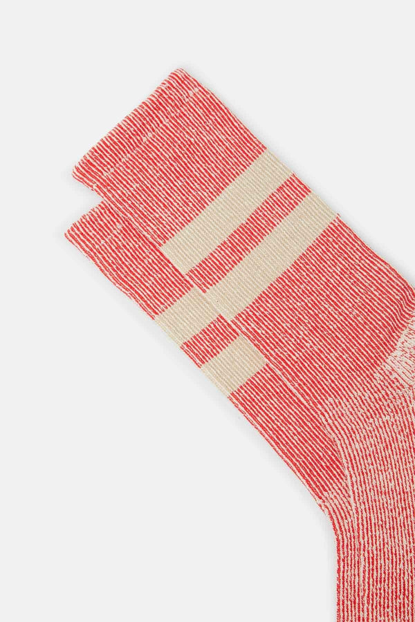 Pile stripe marl socks