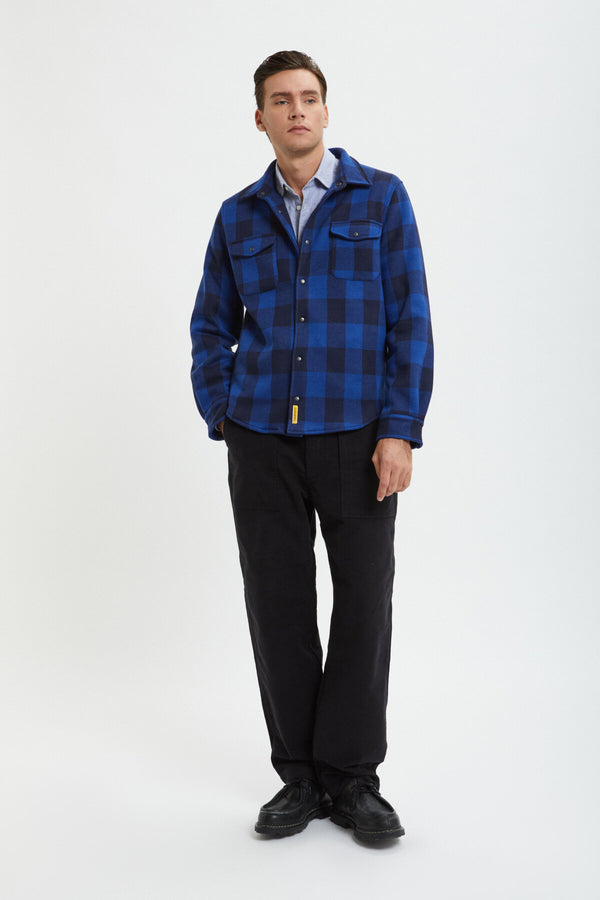 Checked Overshirt in Micro-fleece