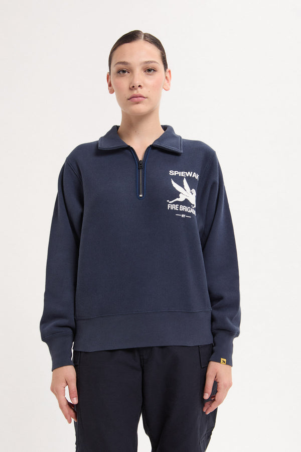 Half Zip Stand Collar Sweatshirt