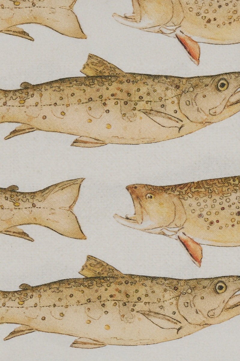 Mystic Seaport Trout Dishtowel