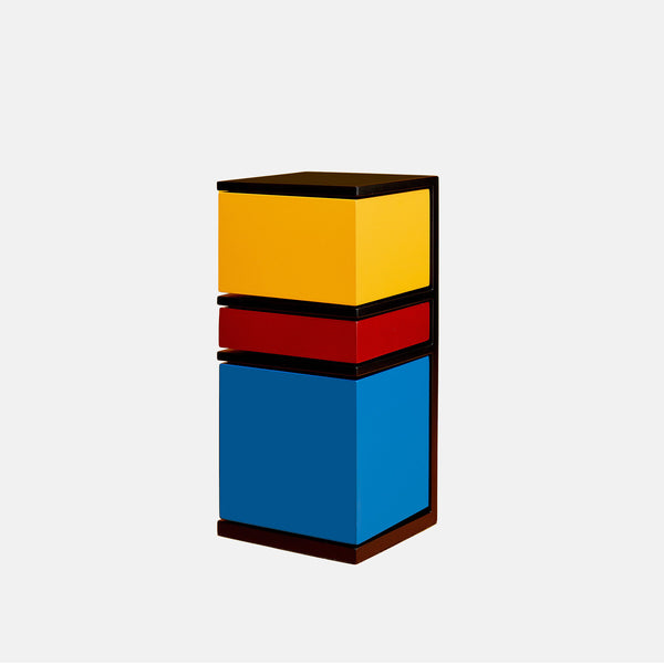 Mondrian design storage tower