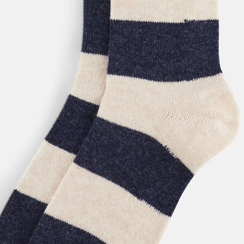 Wool Cashmere Stripes Socks