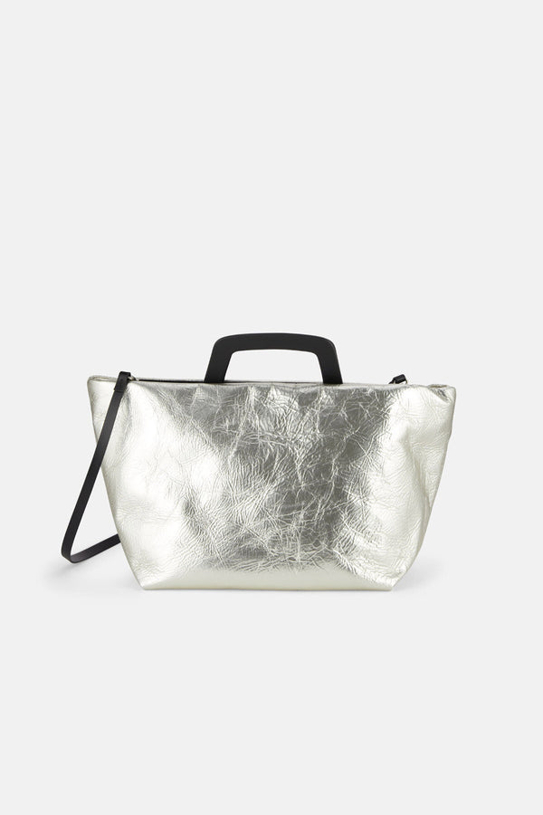 Laminate leather handbag