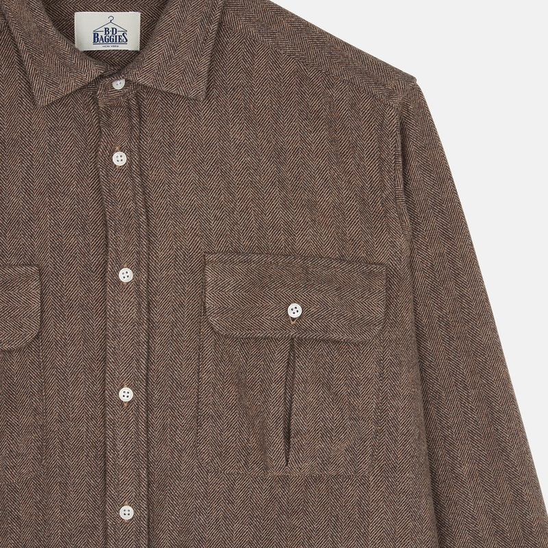 Bradford shirt with herringbone pattern