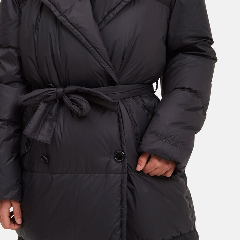 Double-breasted down jacket