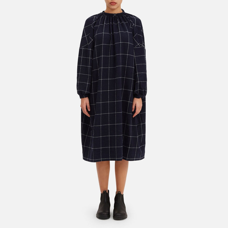 Oversized checked dress