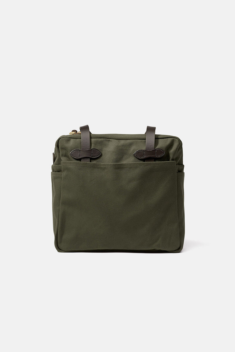 RUGGED TWILL TOTE BAG WITH ZIPPER