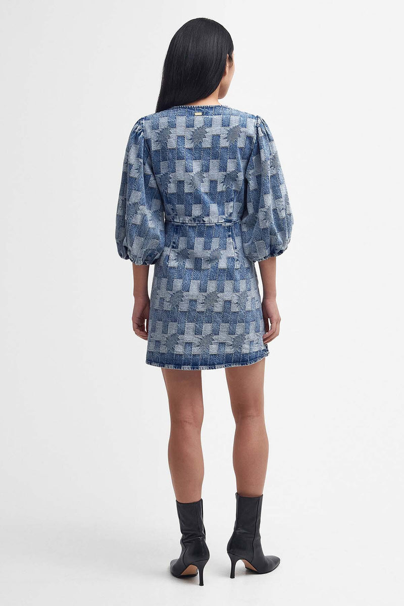 Bowhill Patchwork Denim Mini Dress