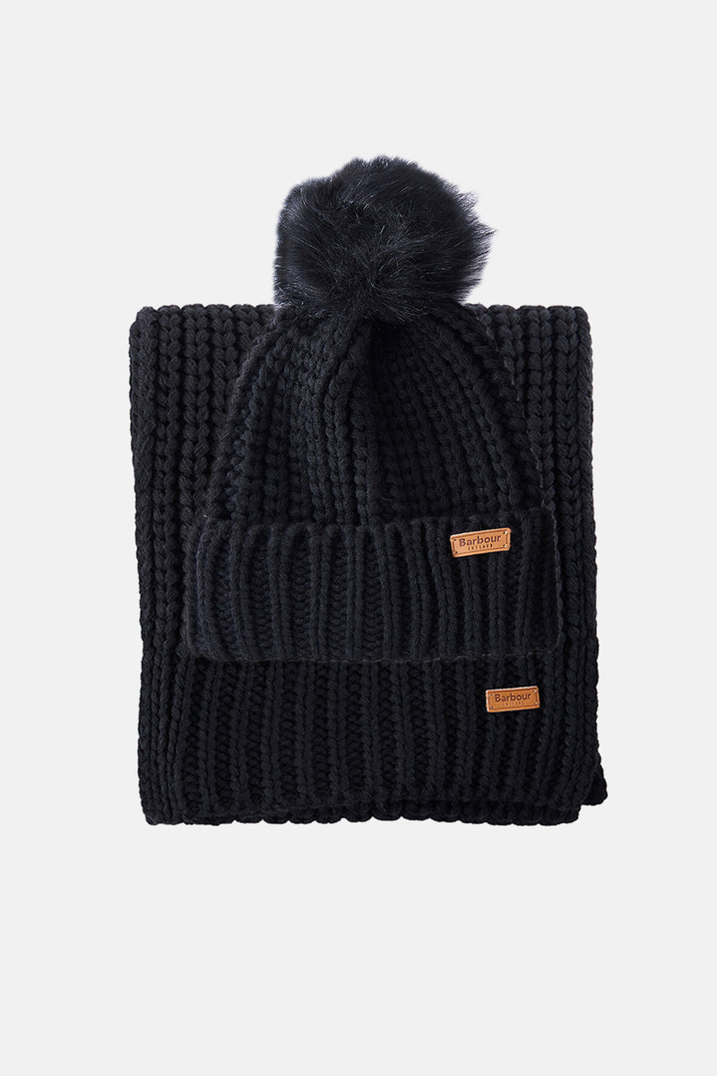 Barbour Saltburn Beanie & Scarf Gift Set