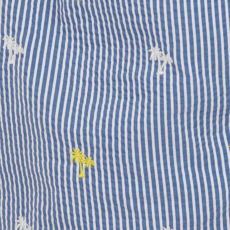 Palm Stripe Swim Short
