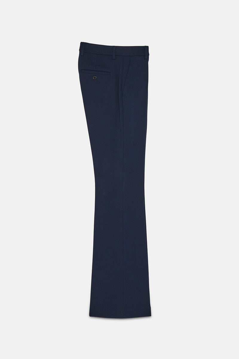 High rise flare trousers