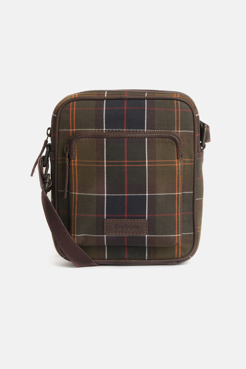 Tartan & Leather Cross Body Bag