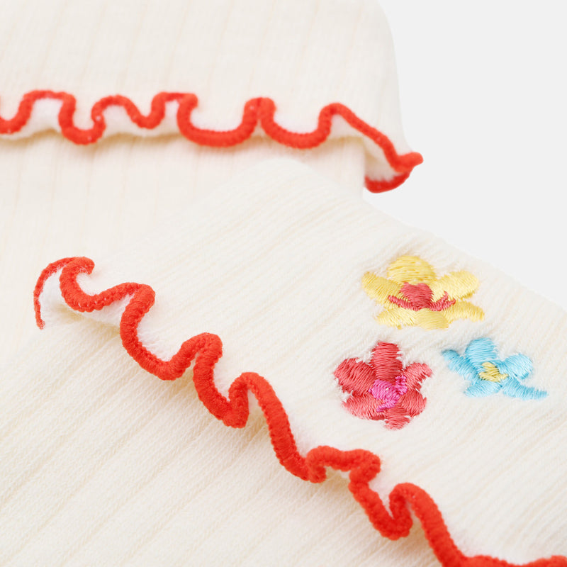 Socks with gathered hems